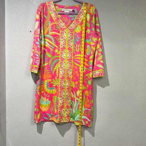 Gretchen Scott multicolored dress- Hummingbird Heaven in pink - Picture 2 of 7